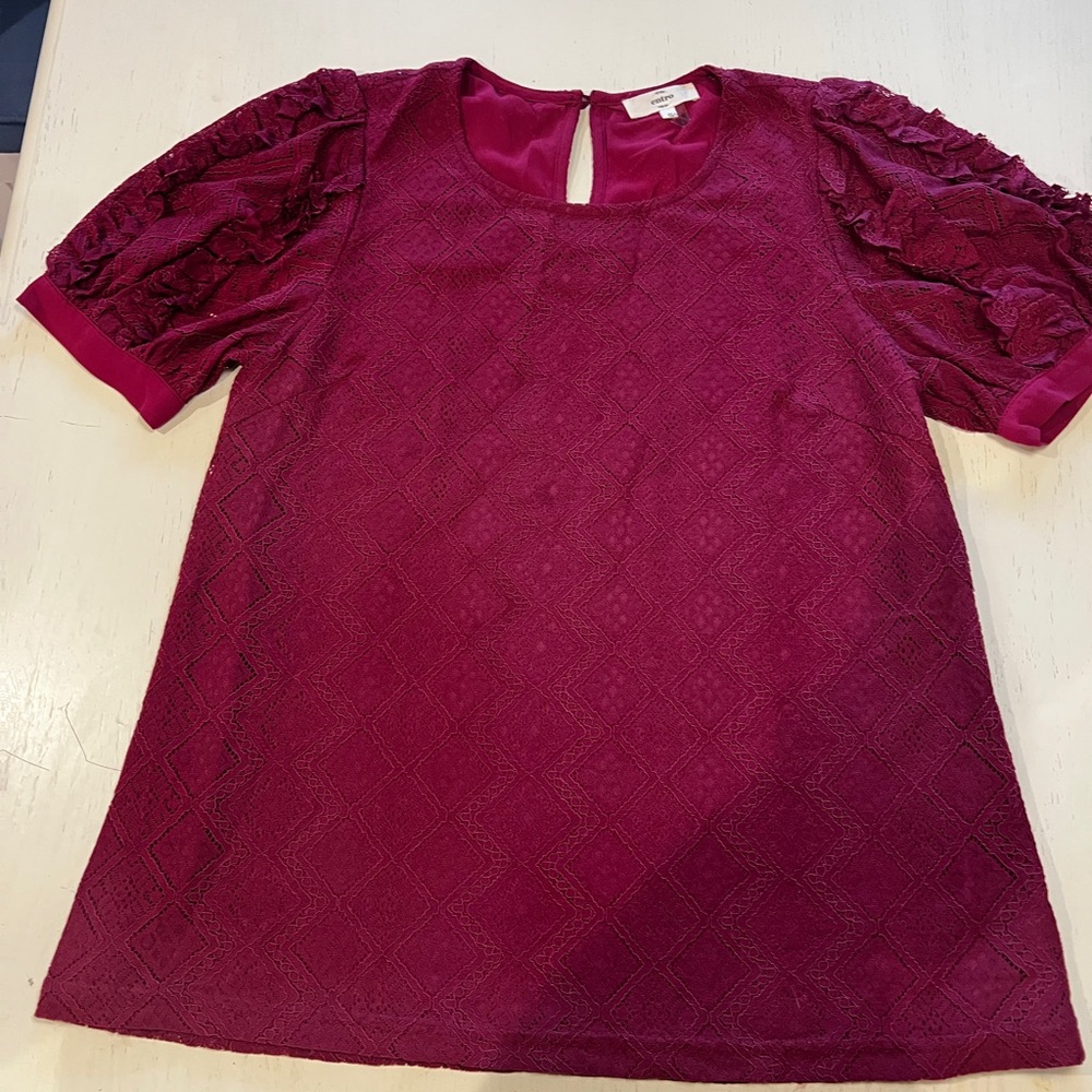 Elegant Burgundy Women's Top